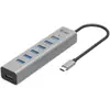 Image de i-tec C31HUBMETAL703 (USB-A, USB-C, 7 ports), Station d’accueil + hub USB, Gris