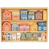 Image de Blocs de ville en bois- Maisons, personnages et accessoires