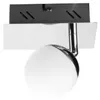 Image de Spot LED - Patara-2 - 1x4W - Chrome - Verre dépoli - Éclairage chaleureux argenté