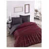 Image de Parure de lit - 1 housse de couette 220 x 240 cm + 2 taies d'oreiller 60 x 60 cm - 65% coton, 35% polyester - Rouge