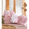 Image de Parure de lit - 1 housse de couette 140 x 200 cm + 2 taies d'oreiller 60 x 60 cm - 100% coton renforcé - Rose