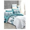 Image de Parure de lit - 129CTN62631 - 1 housse de couette 220 x 240 cm + 2 taies d'oreiller 60 x 60 cm - 100% coton ranforcé - Vert
