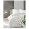 Image de Parure de lit - 129CTN63488 - 1 housse de couette 220 x 240 cm + 2 taies d'oreiller 60 x 60 cm - Satiné 100% coton - Blanc