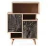 Image de Toilinux - Etagère bibliothèque design marbré Izmir - L. 70 x H. 90 cm - Gris anthracite - Izmir