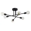 Image de Plafonnier en métal - 3 bras - L. 64 cm x H. 30 cm - Noir - FLOWERA