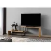 Image de Toilinux - Meuble TV design industriel Ovit - L. 120 x H. 45 cm - Marron - Ovit