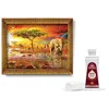 Image de Coffret : Cadre, Colle et Puzzle 1000 pièces : Les Rois de la Savane Art Puzzle