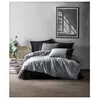 Image de Parure de lit - 129CTN62692 - 1 housse de couette 220 x 240 cm + 2 taies d'oreiller 60 x 60 cm - 100% coton ranforcé - Gris