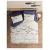 Image de Parure de lit - 129CTN64418 - 1 housse de couette 220 x 240 cm + 2 taies d'oreiller 60 x 60 cm - 100% coton ranforcé - Bleu