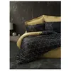 Image de Parure de lit - 129CTN64268 - 1 housse de couette 220 x 240 cm + 2 taies d'oreiller 60 x 60 cm - 100% coton ranforcé - Noir