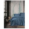 Image de Parure de lit - 129CTF24606 - 1 housse de couette 220 x 240 cm + 2 taies d'oreiller 60 x 60 cm - Satiné 100% coton - Bleu
