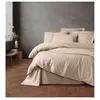 Image de Parure de lit - 129CTN64627 - 1 housse de couette 220 x 240 cm + 2 taies d'oreiller 60 x 60 cm - 100% coton ranforcé - Beige