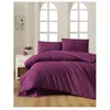 Image de Parure de lit - 1 housse de couette 220 x 240 cm + 2 taies d'oreiller 60 x 60 cm - 100% coton renforcé - Violet