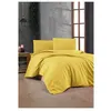 Image de Parure de lit - 1 housse de couette 220 x 240 cm + 2 taies d'oreiller 60 x 60 cm - 100% coton renforcé - Jaune