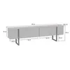 Image de Hanah Home - Meuble TV en aggloméré et métal Luxe travertine, noir