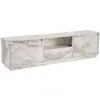 Image de Meuble TV en aggloméré 168x43,5x12,5 cm Vanguard marbre freesia