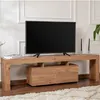 Image de Meuble TV design 2 abattants 180x31,3x50 cm naturel - MIRAVA