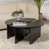 Image de Lot de 2 tables basses 90 cm noir - CALYON