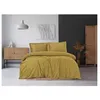 Image de Parure de lit - 129CTN63976 - 1 housse de couette 220 x 240 cm + 2 taies d'oreiller 60 x 60 cm - Satiné 100% coton - Moutarde