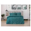 Image de Parure de lit - 129CTN63978 - 1 housse de couette 220 x 240 cm + 2 taies d'oreiller 60 x 60 cm - Satiné 100% coton - Bleu