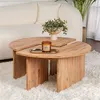 Image de Lot de 2 tables basses 90 cm naturel - CALYON