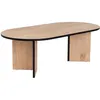 Image de Table basse ovale en aggloméré Sable chêne, noir