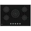 Image de Beko HILW75222S - Table de cuisson au gaz - 5 plaques de cuisson - Niche - largeur : 56 cm - profondeur : 48 cm - noir