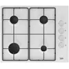 Image de Beko HIGG64123SW - Table de cuisson au gaz - 4 plaques de cuisson - Niche - largeur : 56 cm - profondeur : 49 cm - blanc