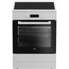 Image de Cuisinière induction 72l 3 feux blanc Beko FSE68302MWC