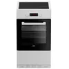 Image de Cuisinière induction Beko FSM58301WC Four multifonction 60 L 3 zones
