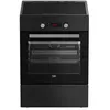Image de Cuisiniere > 60 x 60 x 85 cm - 3 Inductions - Multifonction - Pyrolyse Four 72L - Noir