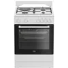 Image de Cuisinière mixte 73l 4 feux blanc Beko FBS63121WD