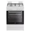 Image de Cuisinière gaz 72l 4 feux blanc Beko FBE62011WC