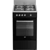 Image de Cuisinière gaz 65l 4 feux noir Beko FSG52010GBC
