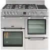 Image de Leisure Cookmaster CK100F324X - Cuisinière (four à deux étages) - pose libre - largeur : 100 cm - profondeur : 60 cm - hauteur : 90 cm - avec système auto-nettoyant - classe A - acier inoxydable