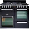 Image de Leisure Cookmaster CK100F324K - Cuisinière (four à deux étages) - pose libre - largeur : 100 cm - profondeur : 60 cm - hauteur : 90 cm - avec système auto-nettoyant - classe A - noir