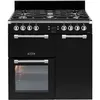 Image de Leisure Cookmaster CK90F324K - Cuisinière (four à deux étages) - pose libre - largeur : 90 cm - profondeur : 60 cm - hauteur : 90 cm - avec système auto-nettoyant - noir