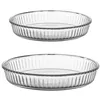 Image de Lot de 2 plats à tartes 26+32 cm - Pasabahce - Transparent / Cristal - Verre