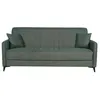 Image de Canapé convertible ENZO 3 places vert foncé tissu coffre lit 122 x 190 cm