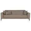 Image de Canapé convertible HENRY 3 places clic-clac tissu marron coffre