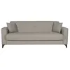 Image de BERGAMO Canapé convertible 3 places tissu beige 2 coussins coffre
