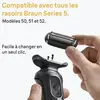 Image de Tête de rasoir BRAUN Series 5 & 6 - 3 lames flexibles - 100 % fabriqué en Allemagne