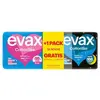 Image de Serviettes Hygiéniques Pack de serviettes EVAX COTTONLIKE ailes normales jour 32 unités + ailes nuit 11 unités