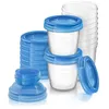 Image de Pots de conservation - PHILIPS AVENT - Lait maternel - 10 pots 180ml + 2 adaptateurs