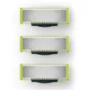 Image de Pack de 3 lames de remplacement Philips OneBlade QP230/50 Vert et Gris