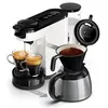 Image de PHILIPS Senseo Switch Machine a Café 2-en-1 a Dosettes et Filtre HD6592/01 Verseuse Isotherme Réservoir d'eau 1L 1450W Blanc