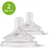 Image de Philips Natural à Réponse Naturelle - Lot de 2 tétines débit 2 - Lent - SCY962/02