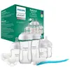 Image de Kit nouveau-né - PHILIPS AVENT - Natural Verre 3.0 - 3 Biberons 120ml + 2 Biberons 240ml + Sucettes Ultra Douce 0-6M + Goupillon blanc