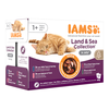 Image de 12x85g IAMS Delights Adult lot mixte Terre & mer en gelée - Pâtée pour chat