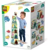 Image de Tour de blocs a empiler avec figurines de dinosaures - Jeu d'adresse - SES CREATIVE - Tour empilable avec 3 figurines de dinosaures.